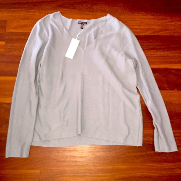 Eileen Fisher Cotton Blend V Neck Sweater NWT